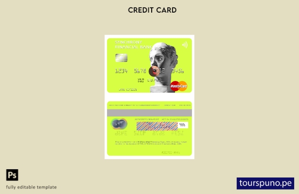 lista para imprimir plantilla de tarjeta mastercard de USA Synchrony Financial B